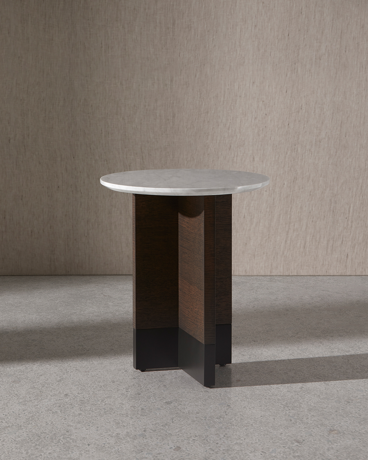 mesa centro toc acabado madera y marmol